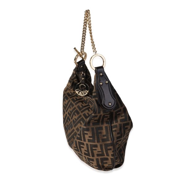 Fendi Brown Zucca Canvas Chef Chain Hobo - Picture 2 of 7